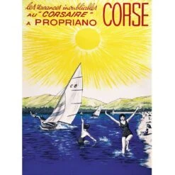 Poster Corse Propriano Ottosky 1950 70 X 50 Cm