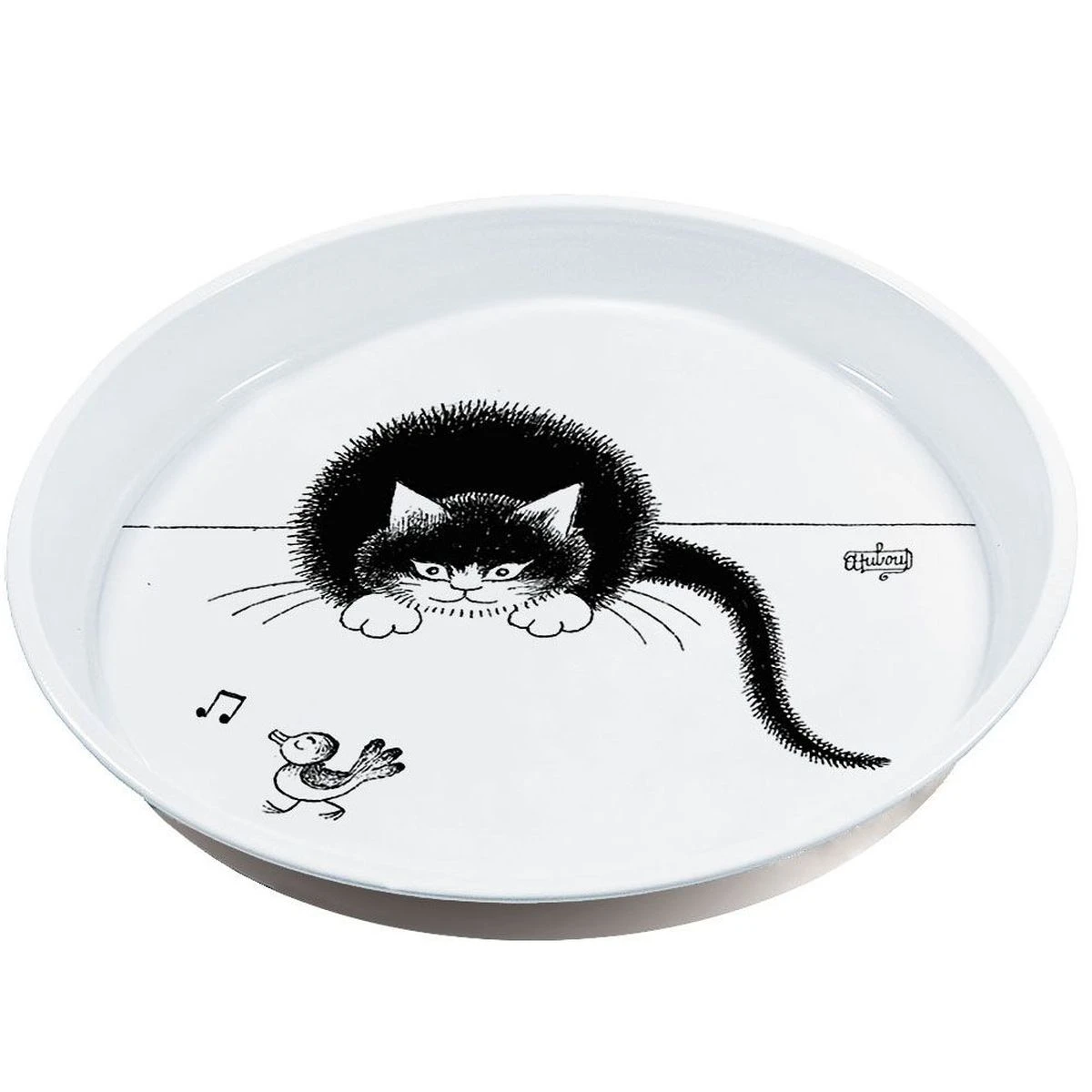 Plateau Dubout Oiseau Siffleur En Métal 30 Cm