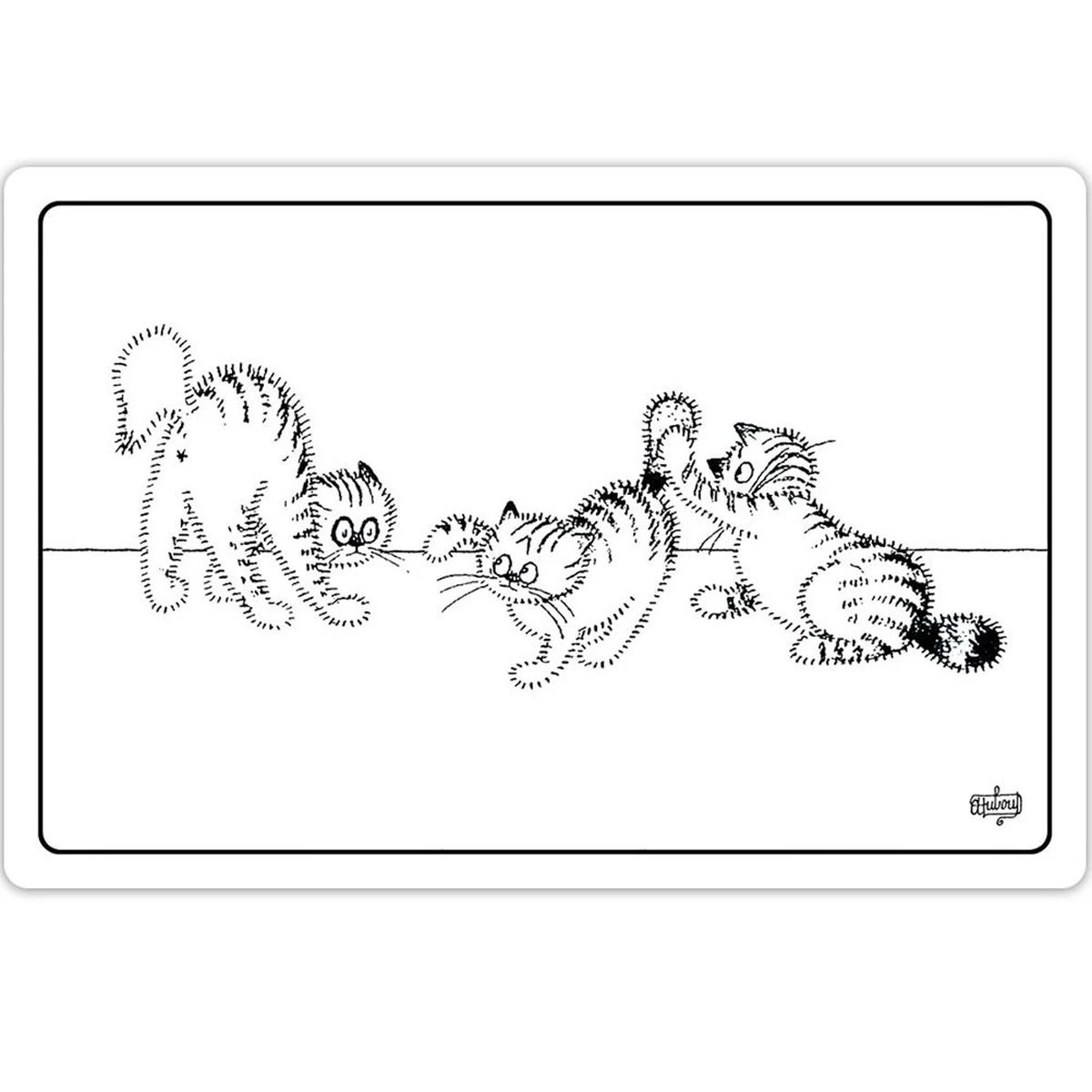 Set De Table Rétro Les Chats De Dubout - Jeu De Chatons