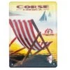 Petite Plaque Métallique Corse - Corsica Chaise Longue 21 Cm