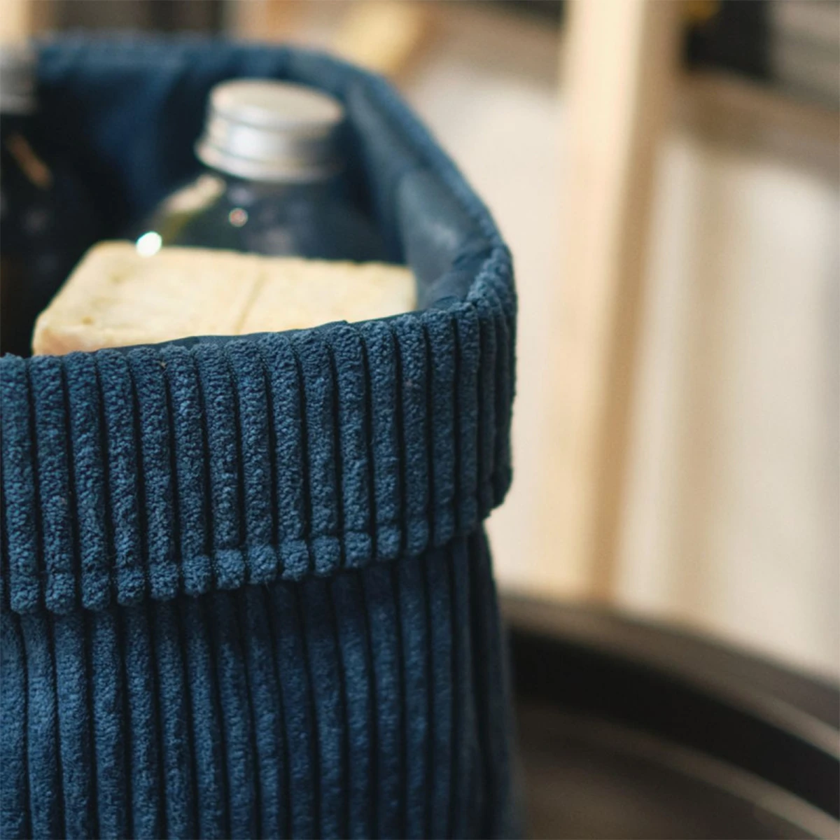 Panière En Velours Côtelé Collection Cosy - Paon – Image 2