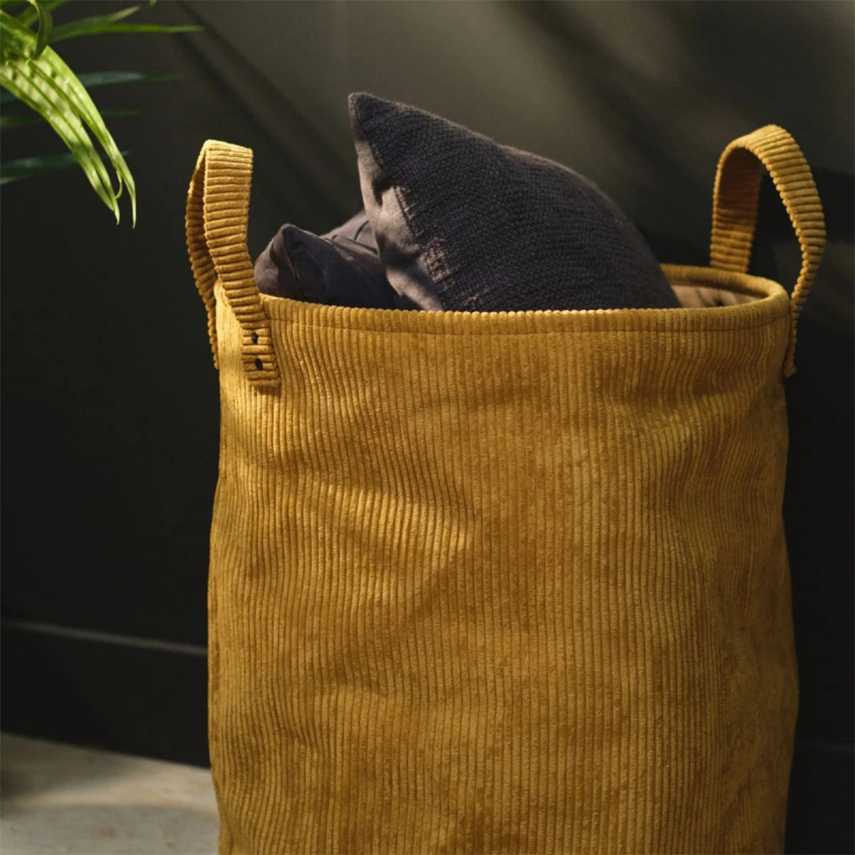 Panière à Linge En Velours Côtelé Collection Cosy - Bronze