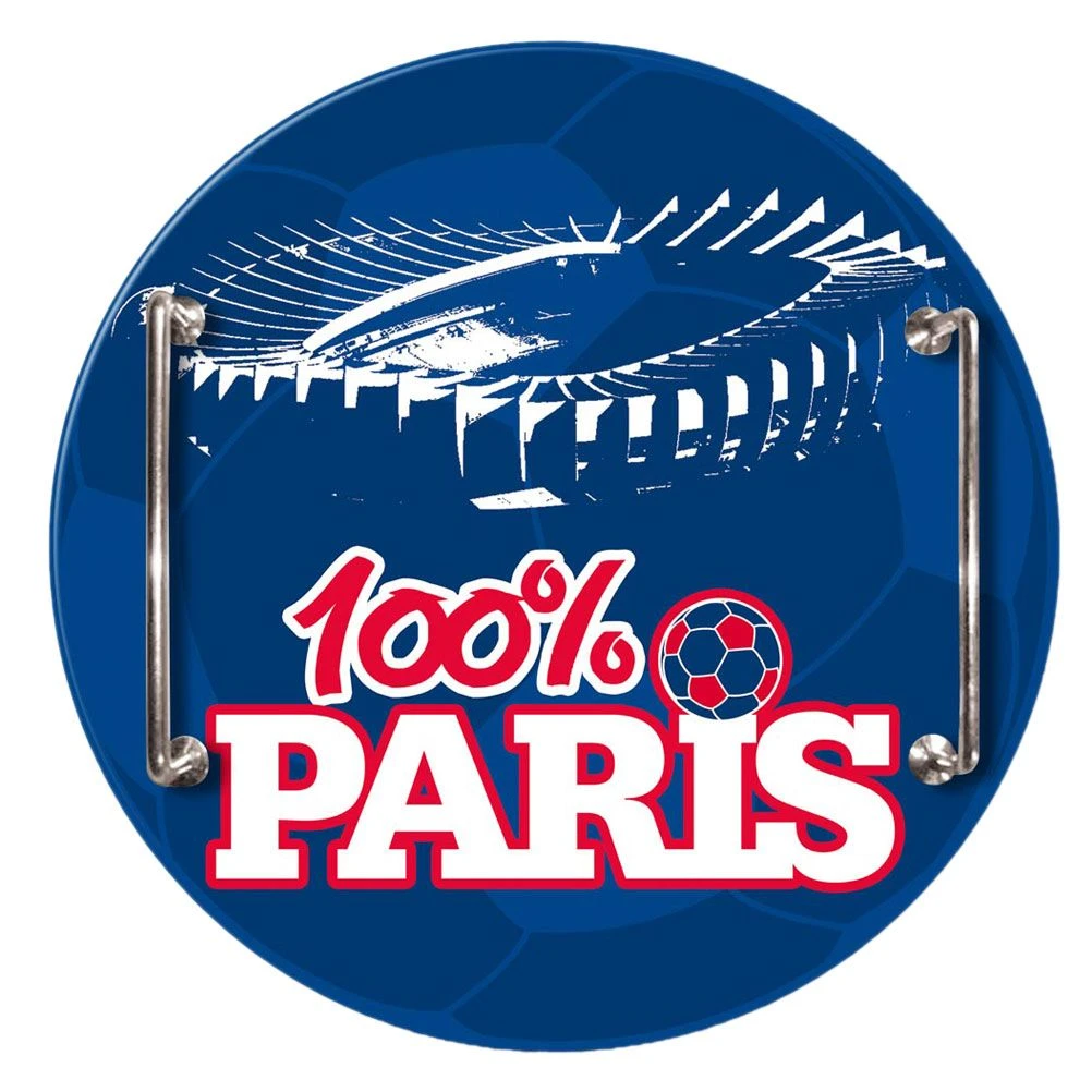 Grand Plateau Rond En Verre 100% Paris