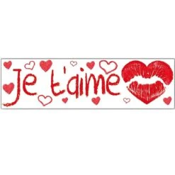 Stickers Muraux Je T'aime 20 X 70 Cm