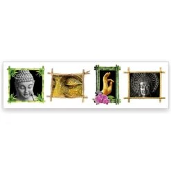 Stickers Zen Bouddha Cadres 4 Pièces 20 X 70 Cm