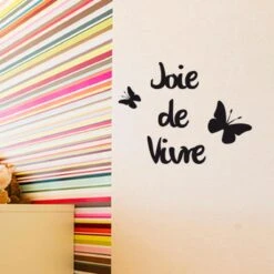Sticker Mural Relief Noir - Joie De Vivre