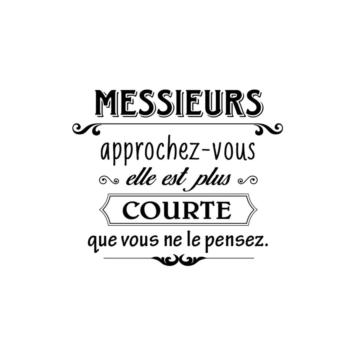 Stickers Citation Planche 48 X 57 Cm - Messieurs Approchez Vous – Image 2