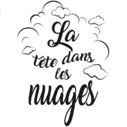Sticker Mural 50 X 70 Cm - La Tête Dans Les Nuages