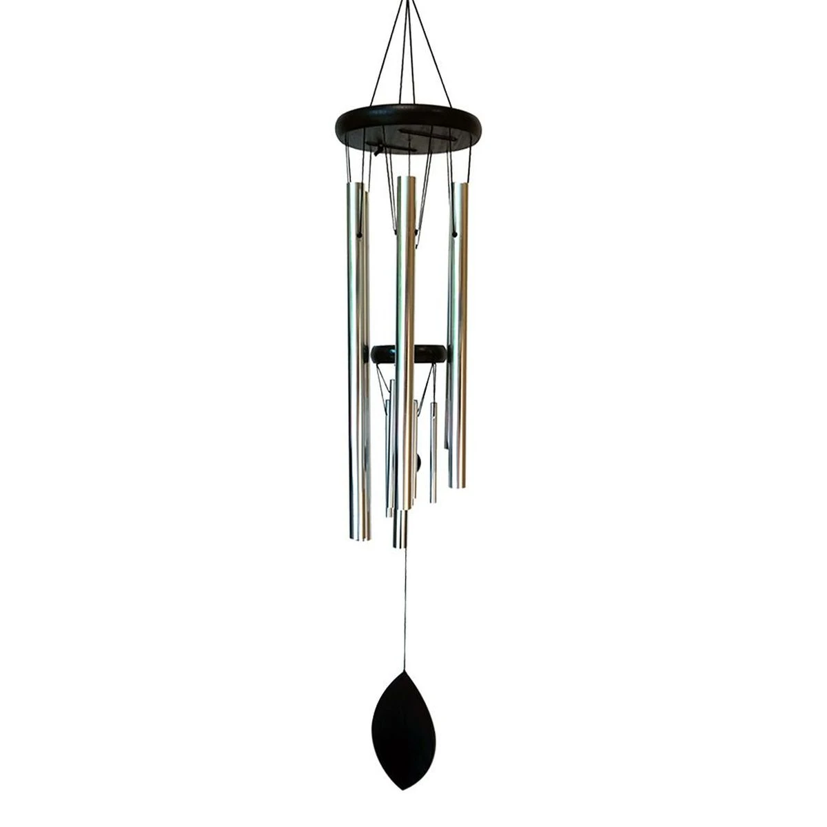 Carillon à Vent En Bois Noir 11 Tubes 90 Cm – Image 2