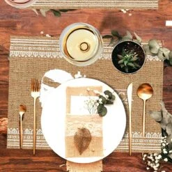 Set De Table En Toile De Jute - TĂŞte De Maure