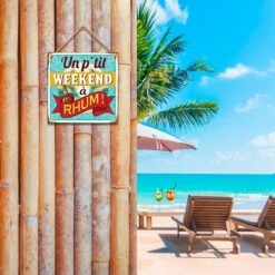 Plaque Décorative Rhum à Suspendre 20 Cm