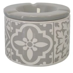 Cendrier Marocain Carreaux De Ciment - Gris Et Blanc