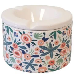 Cendrier Marocain Feuilles Et Fleurs