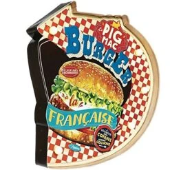 Enseigne Lumineuse Rétro - Pig Mac Burger à La Française