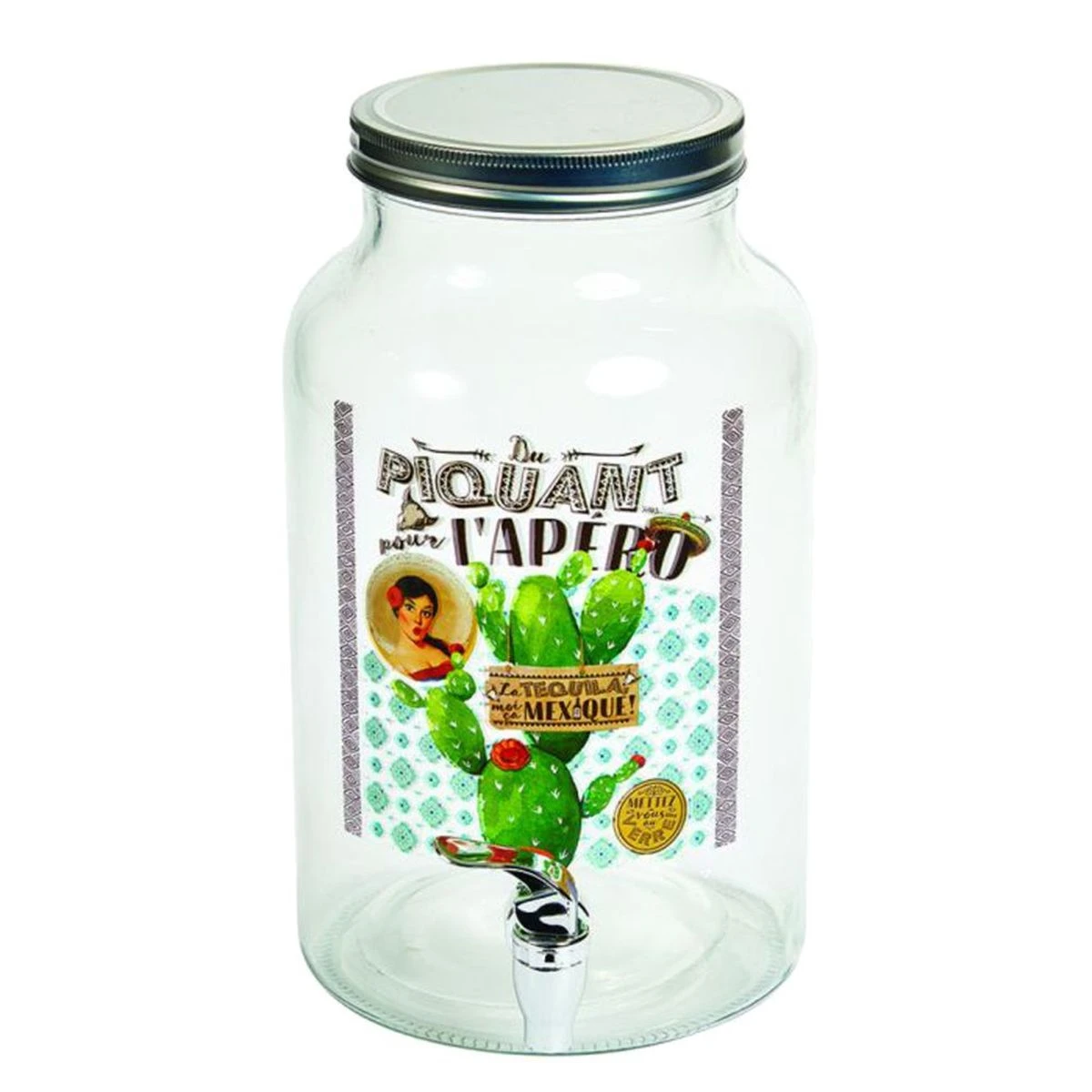 Distributeur Pour Boissons En Verre 5 L - Du Piquant