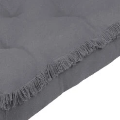 Coussin De Sol Uni En Coton 45 X 45 X 10 Cm - Prague Anthracite