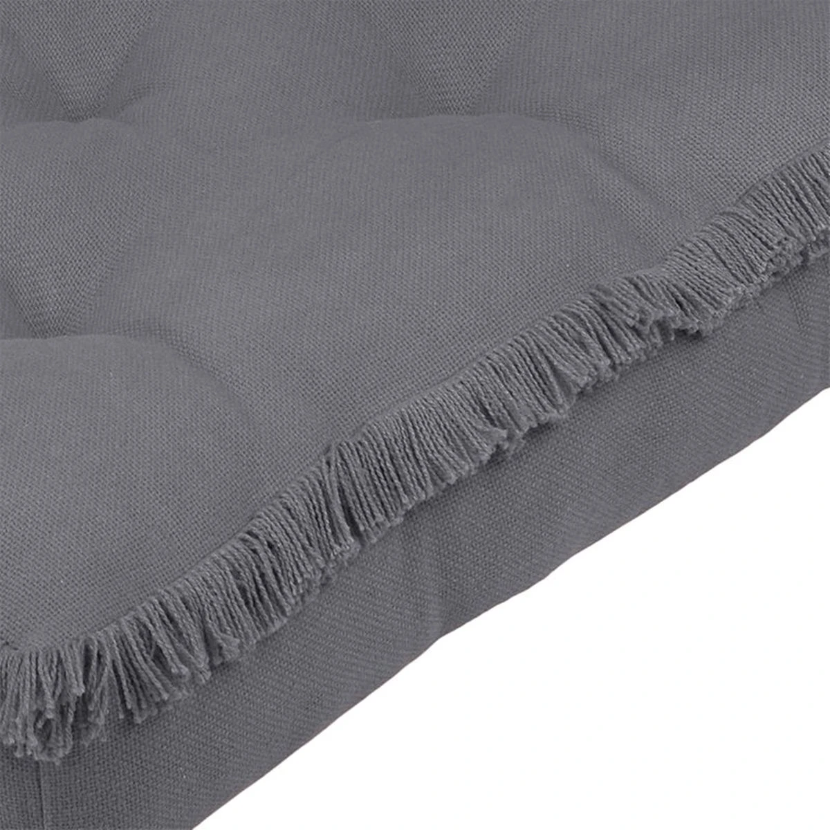 Coussin De Sol Uni En Coton 45 X 45 X 10 Cm - Prague Anthracite