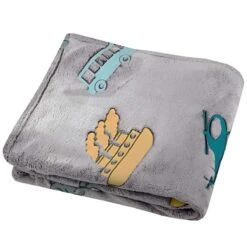 Plaid Phosphorescent Voyage Polaire Doudou 130 X 160 Cm