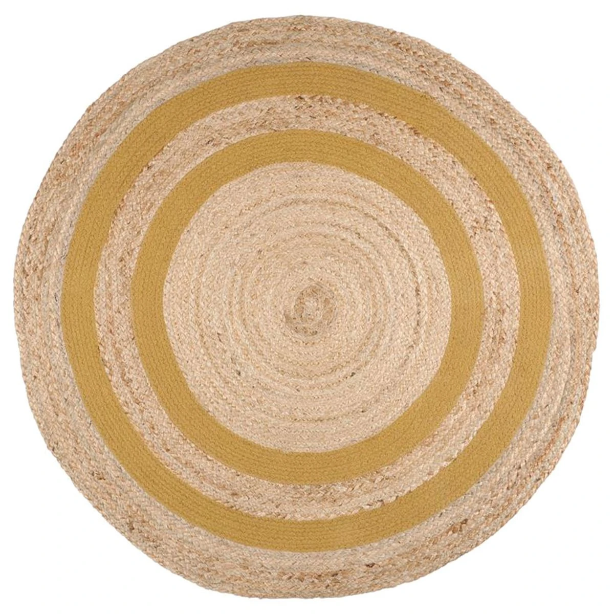 Tapis Maori Ethnique Rond En Jute Naturelle 90 Cm – Image 3
