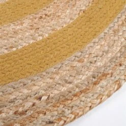 Tapis Maori Ethnique Rond En Jute Naturelle 90 Cm