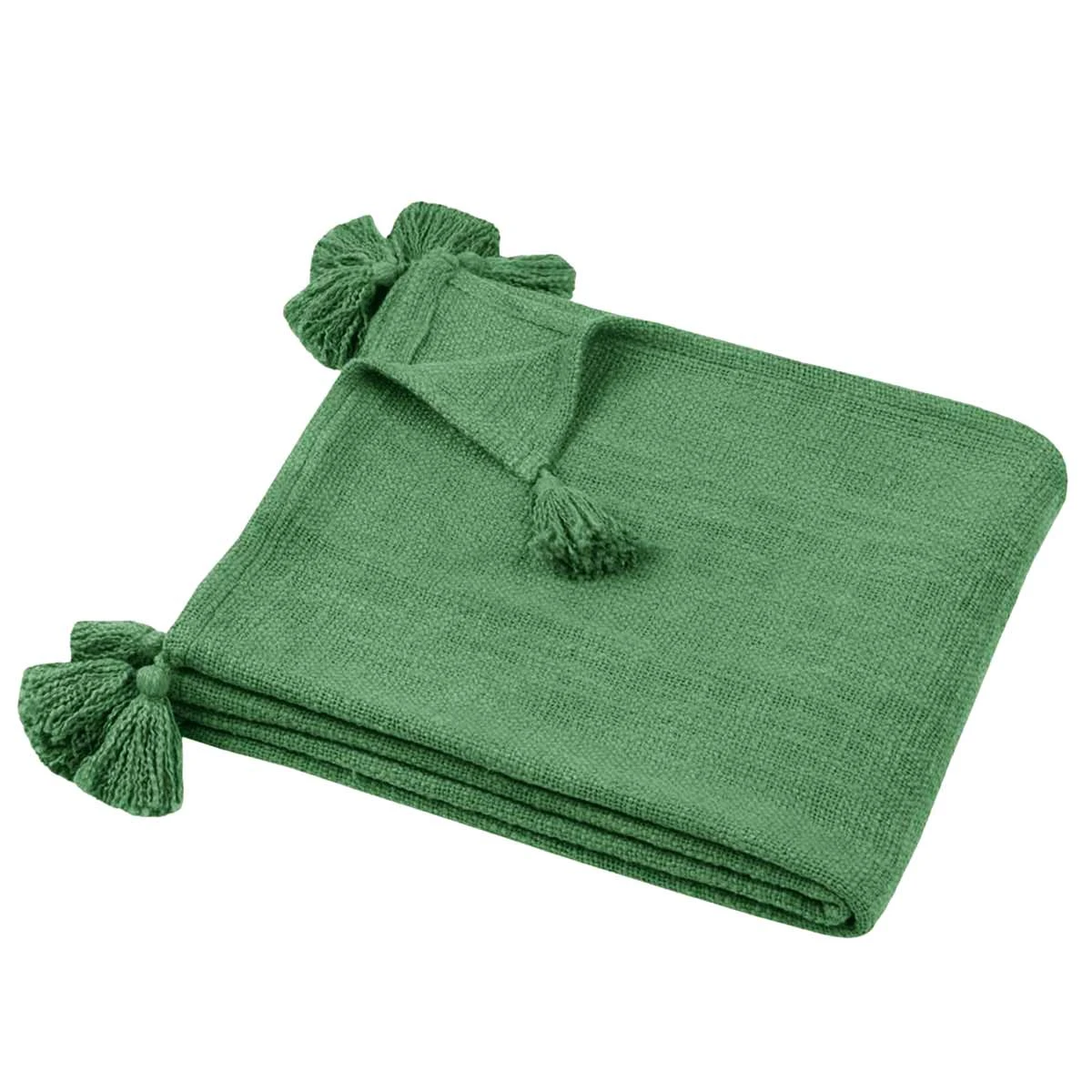 Plaid Jeté De Canapé En Coton Sanchez 125 X 150 Cm - Sauge – Image 2