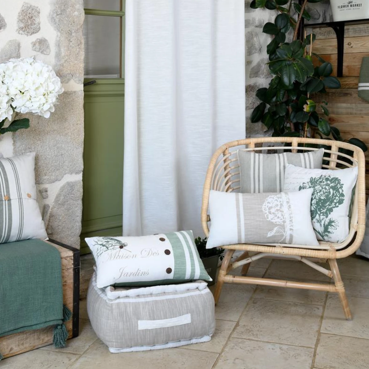 Pouf Coussin De Sol En Coton 40 X 40 X 25 Cm - Chaumont – Image 2