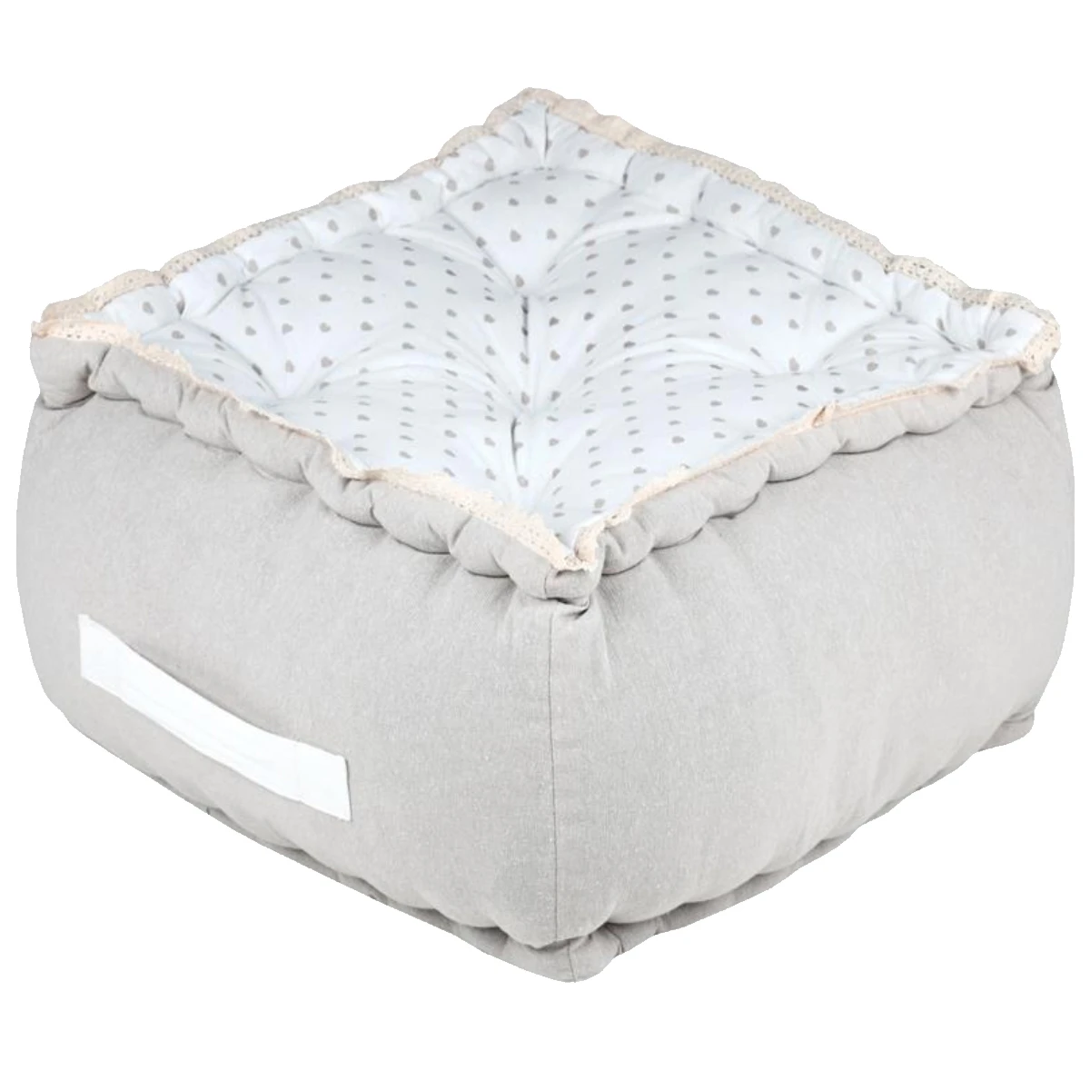 Pouf Coussin De Sol En Coton 40 X 40 X 25 Cm - Bérénice – Image 2