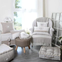 Pouf Coussin De Sol En Coton 40 X 40 X 25 Cm - Bérénice