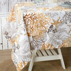 Nappe Enduite Quiberon Moutarde 150 X 200 Cm