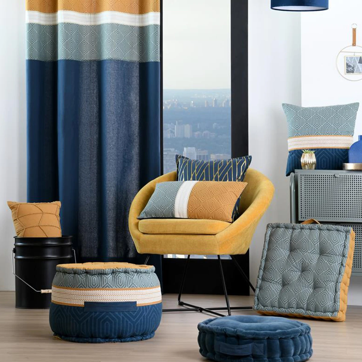 Coussin De Sol En Coton 43 X 43 X 9 Cm - Houston