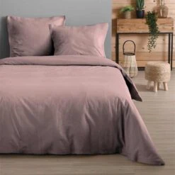 Drap Housse Eden 160 X 200 Cm - Vieux Rose