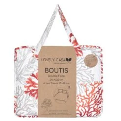 Couvre Lit Boutis Et 2 Taies Volant Corail Quiberon 220 X 240 Cm