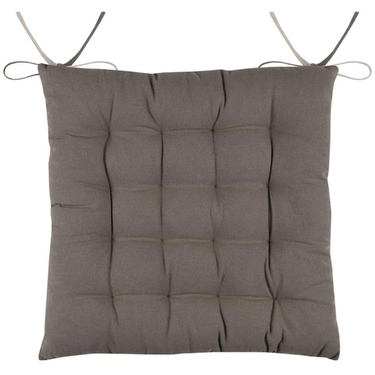 Galette De Chaise Réversible Taupe Et Lin 40 X 40 Cm – Image 3