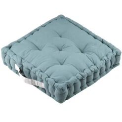 Coussin De Sol Uni En Coton 45 X 45 X 10 Cm - Jade
