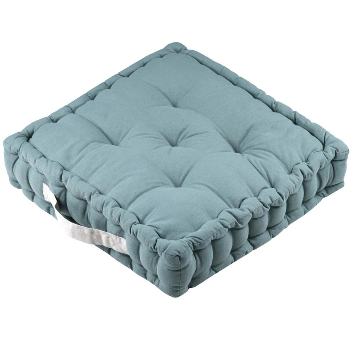 Coussin De Sol Uni En Coton 45 X 45 X 10 Cm - Jade