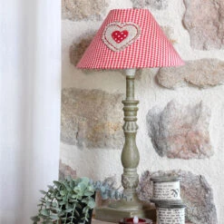 Abat Jour Marianne Vichy Coeur Rouge 25 Cm