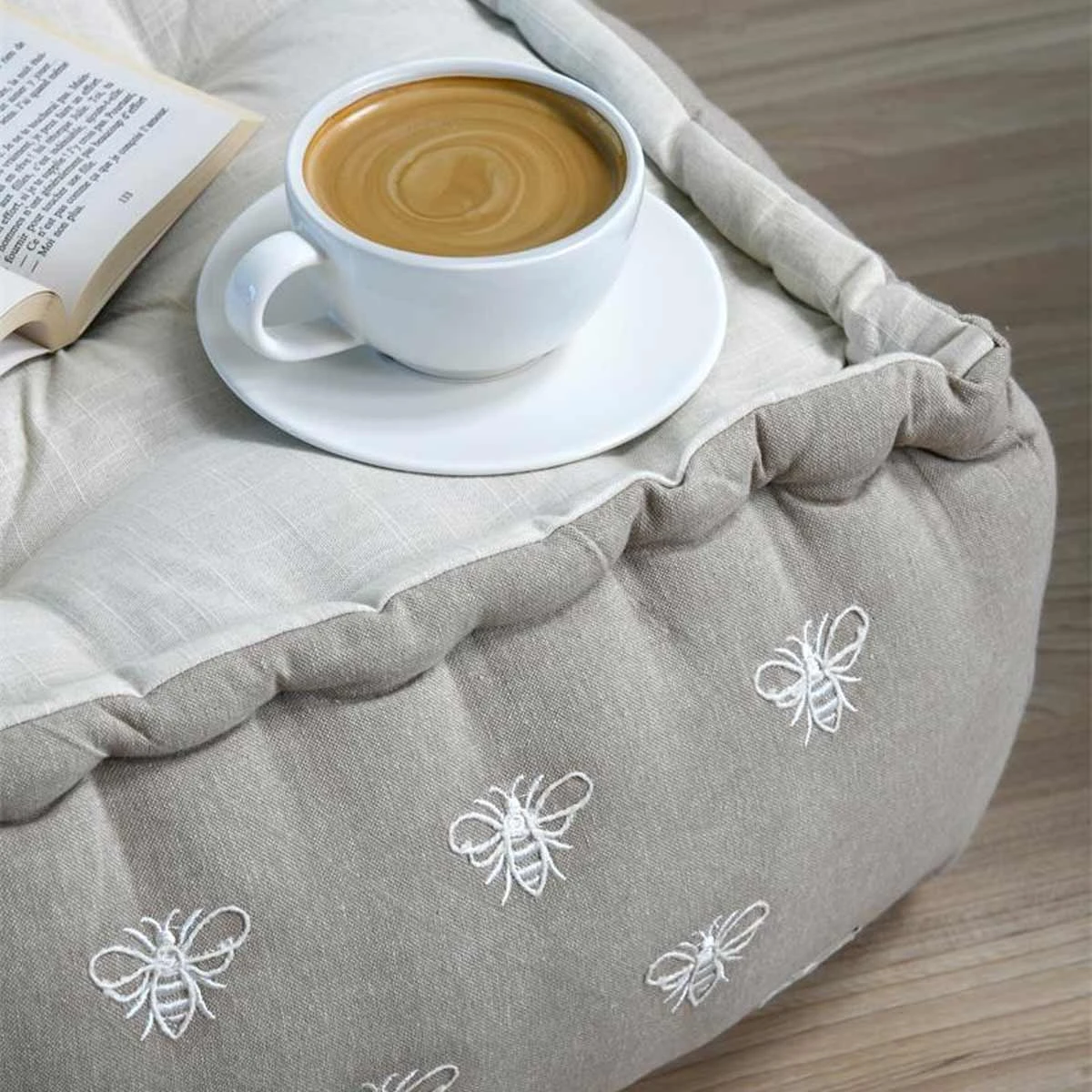 Pouf Coussin De Sol En Coton 40 X 40 X 25 Cm - Butine – Image 2