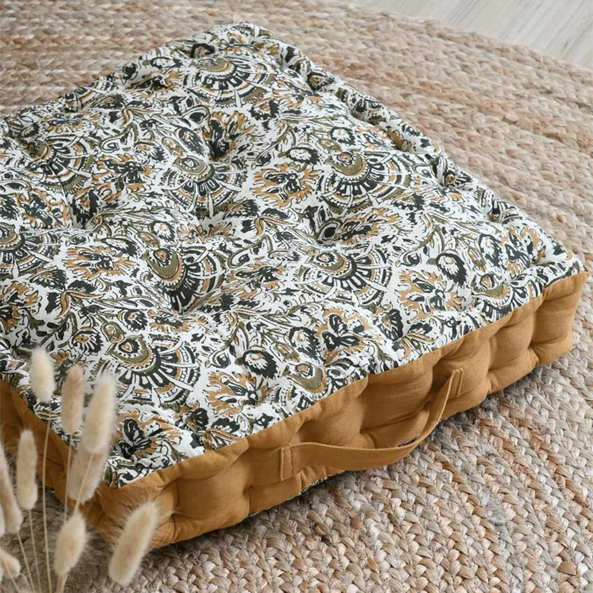 Coussin De Sol En Coton 40 X 40 X 8 Cm - Soleia Persan