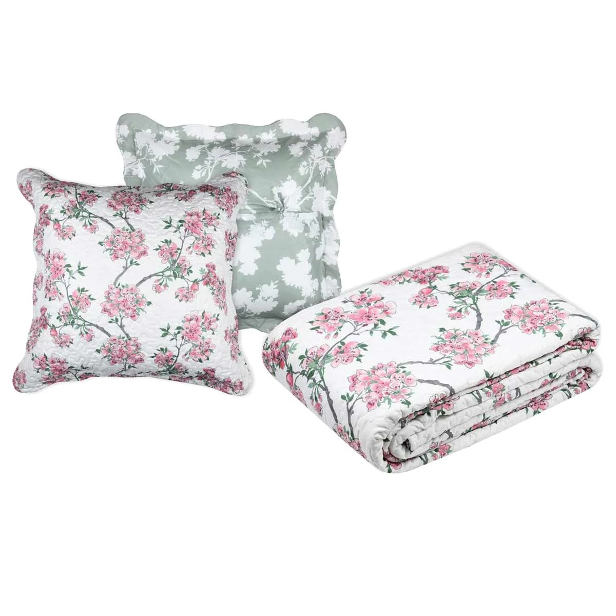 Couvre Lit Boutis Et 2 Taies Volant Atamie 220 X 240 Cm – Image 2