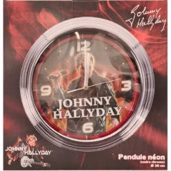 Horloge Johnny Hallyday Néon Rouge