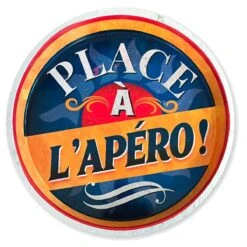 Plateau Place à L'Apéro - Rond En Métal 33 Cm