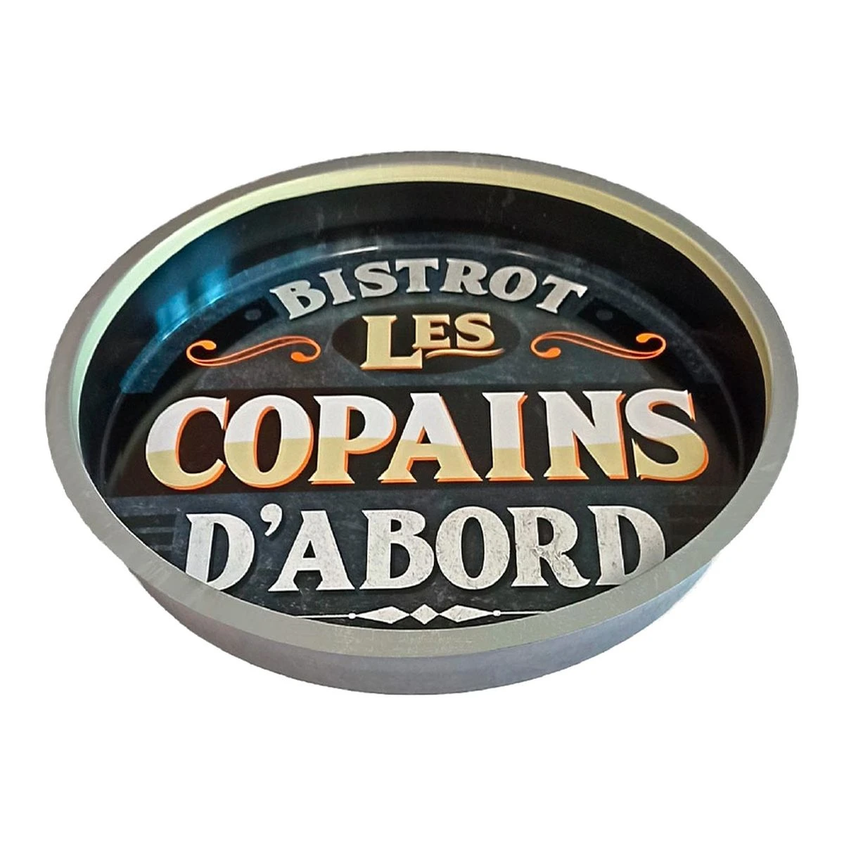 Plateau Bistrot Les Copains - Rond En Métal 33 Cm – Image 3