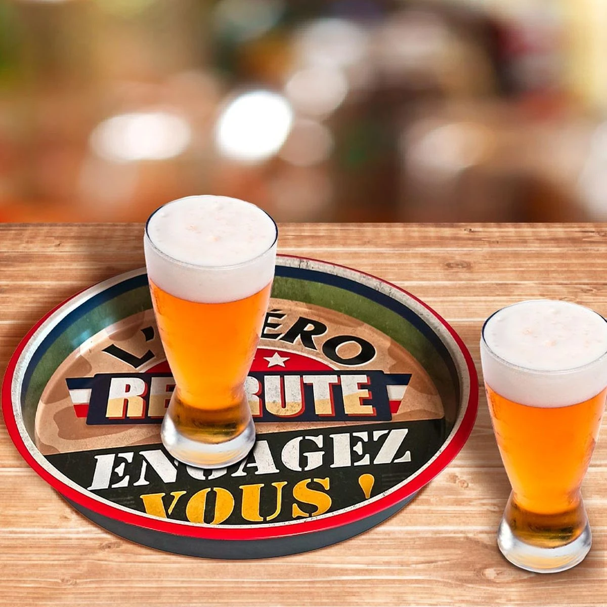 Plateau L'apéro Recrute - Rond En Métal 33 – Image 2