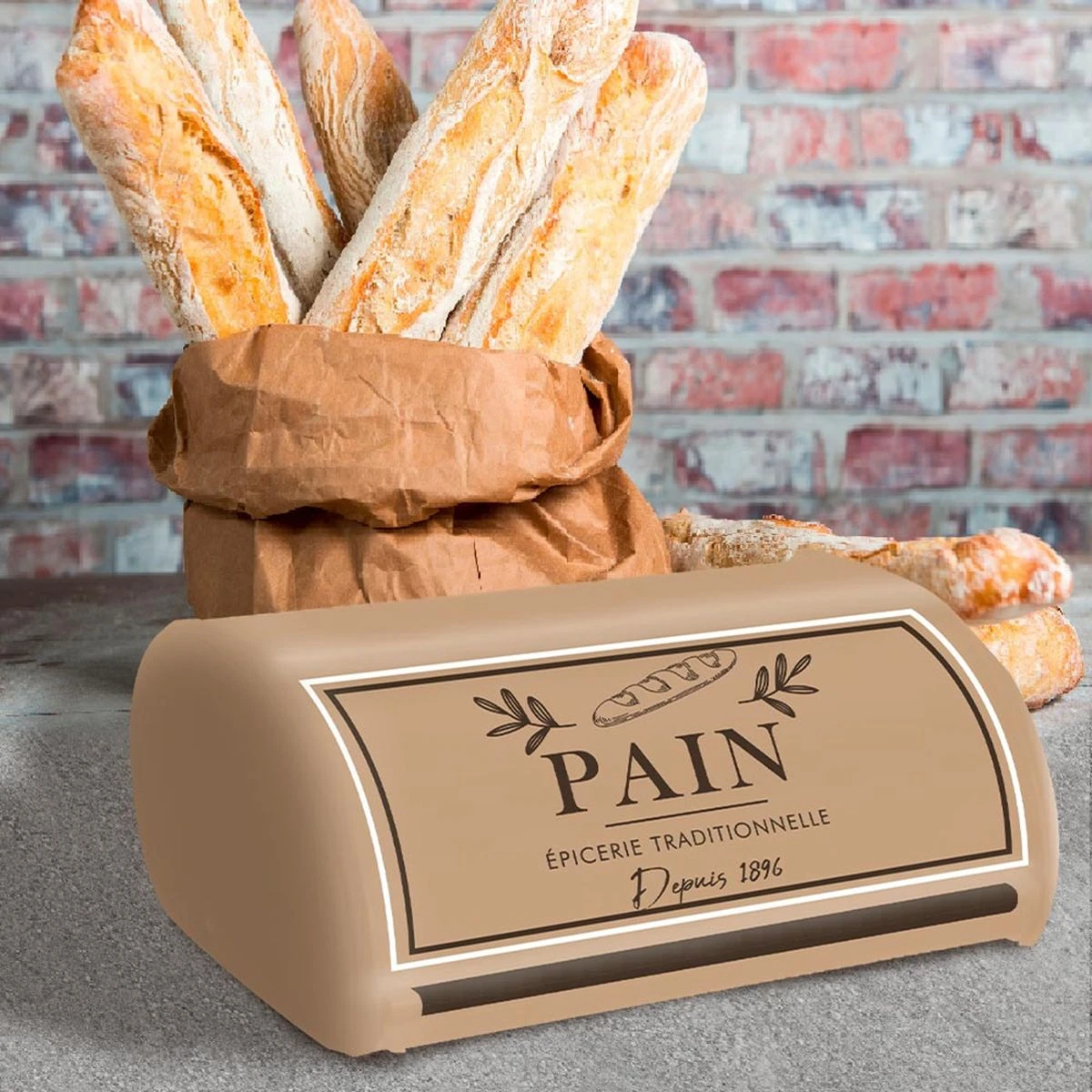 Boite à Pain En Métal Épicerie Traditionnelle