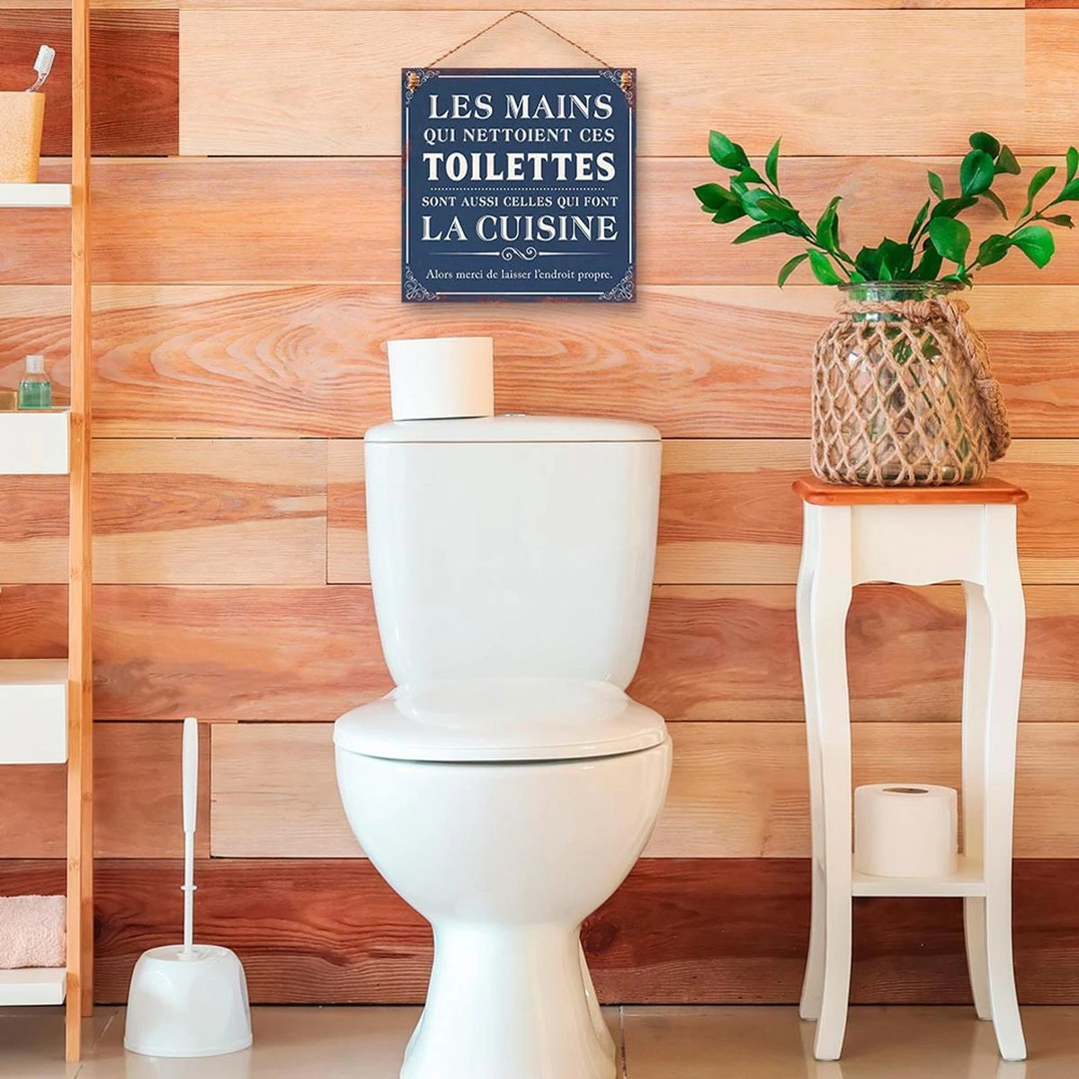 Plaque Décorative Toilettes 20 Cm