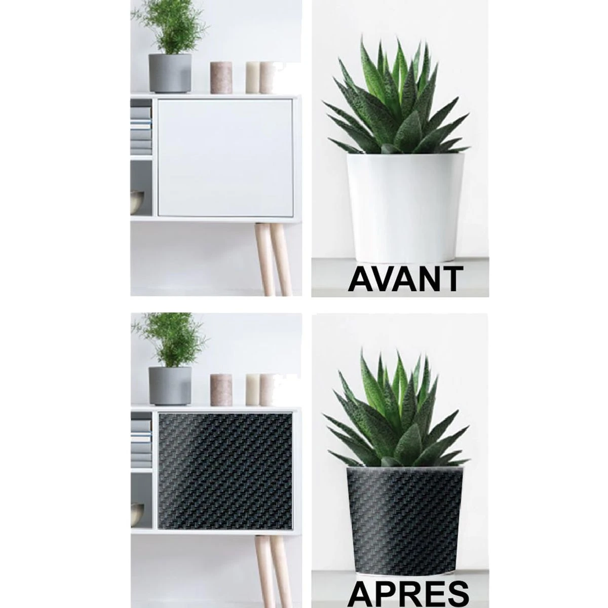 Rouleau Adhésif Carbone 45 X 150 Cm