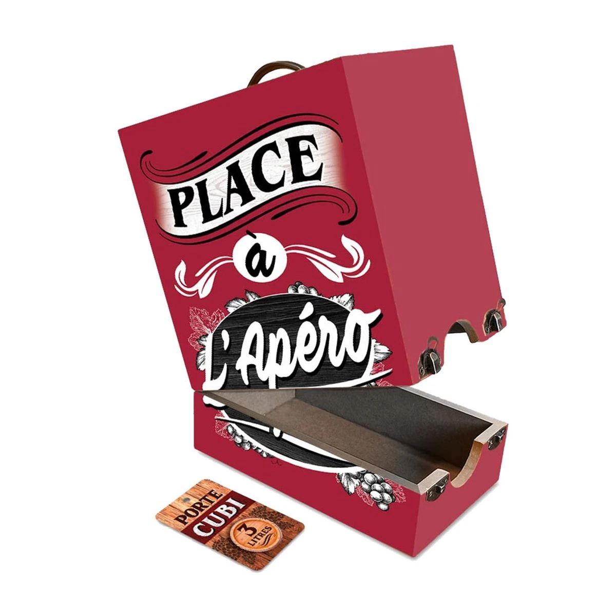 Porte Cubi En Bois - Place à L'apéro - 3 Litres – Image 2