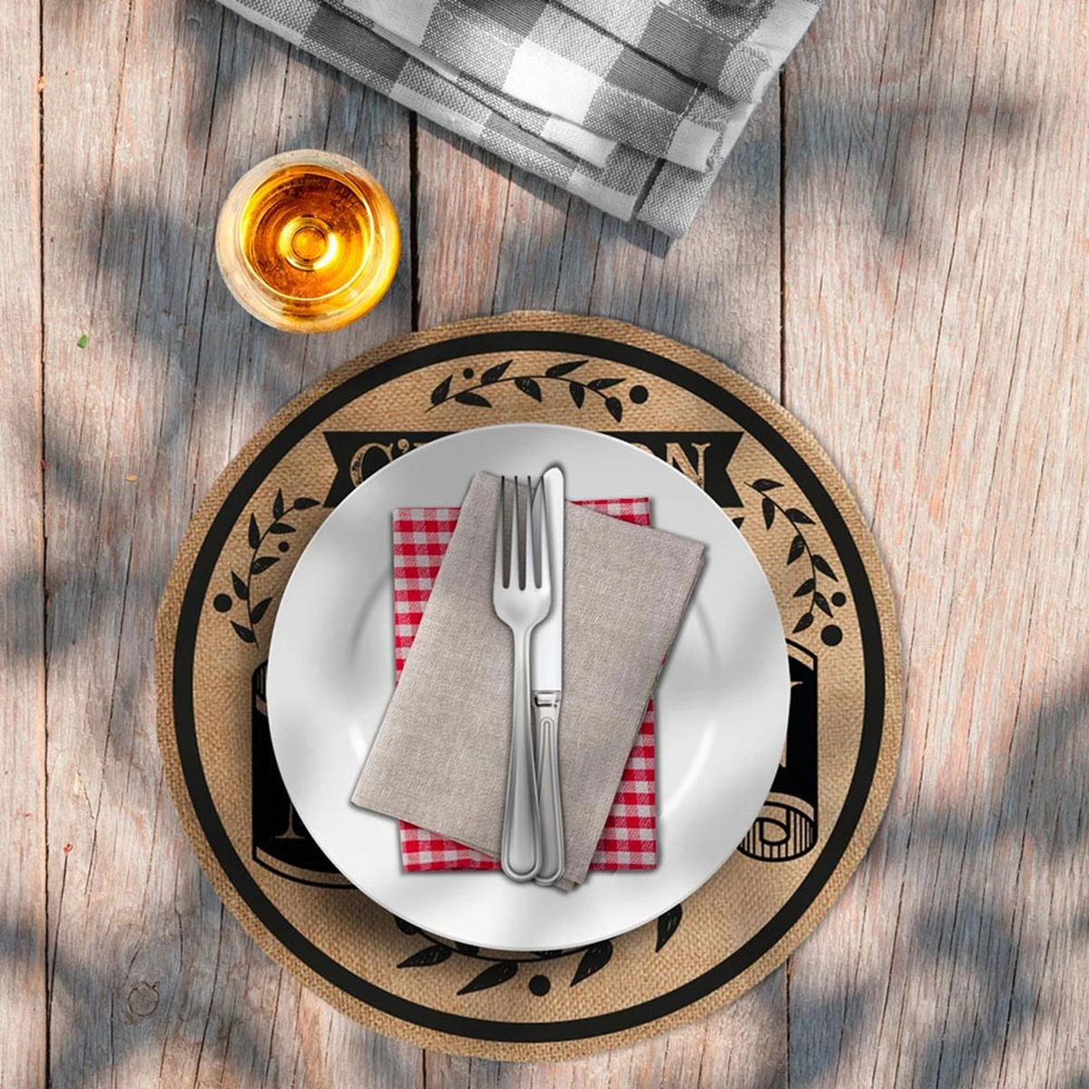 Set De Table Rond En Toile De Jute - C'est Bon C'est Fait