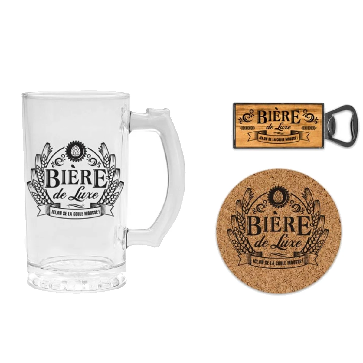 Coffret Cadeau Verre à Bière, Dessous De Verre Et Décapsuleur – Image 3