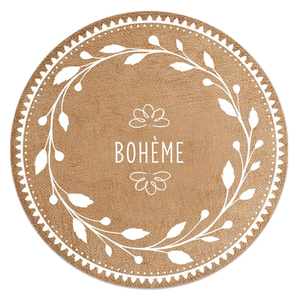 Set De Table Rond En Toile De Jute - Bohème – Image 2